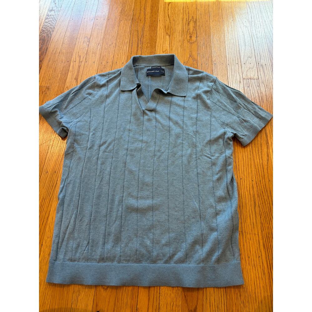Abercrombie & Fitch Polo Shirt Men’s Large Blue Short Sleeve Knit Casual
